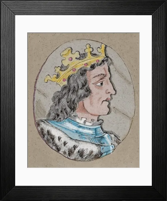 Framed Print : Ramiro III (961A?i?985), king of Le??n (966A?i?984). Engra Framed Print : Ramiro III (961A?i?985), king of Le??n (966A?i?984). Engra