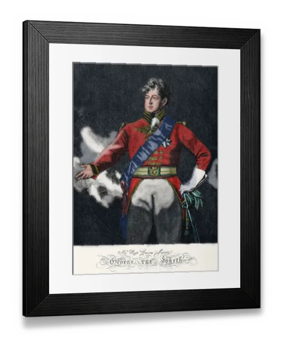 Framed Print : George IV of the United Kingdom (1762-1830). Portrait. Color Framed Print : George IV of the United Kingdom (1762-1830). Portrait. Color