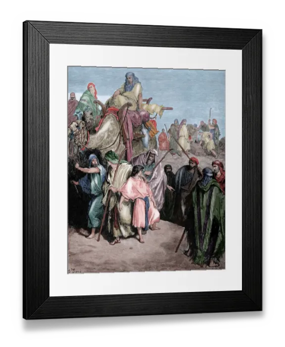 Framed Print : Josep Sold by his Brethren. Genesis 37: 38. Dore Bible Illust Framed Print : Josep Sold by his Brethren. Genesis 37: 38. Dore Bible Illust