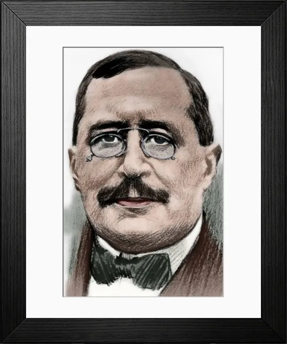 Framed Print : Mariano de Cavia (1855-1920). Engraving. Colored Framed Print : Mariano de Cavia (1855-1920). Engraving. Colored