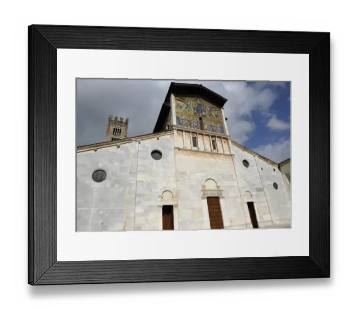 Framed Print : Italy. Lucca. Basilica of San Frediano. Exterior