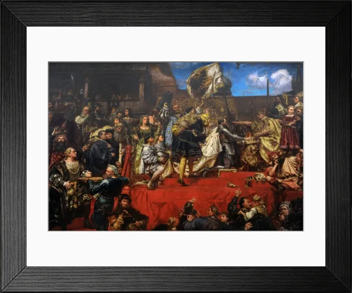 Framed Print : The Prussian Homage, 1882, by Jan Matejko (1838-1893)
