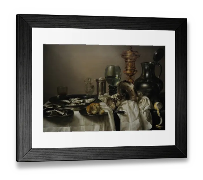 Framed Print : Still Life with a Gilt Cup, 1635, by Willem Claesz Heda (159 Framed Print : Still Life with a Gilt Cup, 1635, by Willem Claesz Heda (159