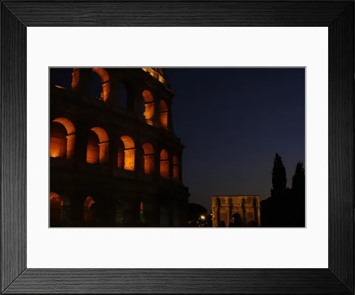 Framed Print : Italy. Rome. The Colosseum. 1st century A. C. Nocturnal view Framed Print : Italy. Rome. The Colosseum. 1st century A. C. Nocturnal view