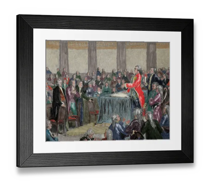 Framed Print : Frech Revolution 1787-1799. Louis XVI was forced to adopt t Framed Print : Frech Revolution 1787-1799. Louis XVI was forced to adopt t