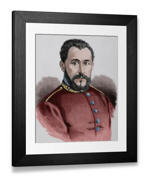 Framed Print : Ramon de Jaudenes y Alvarez (1841-1884). Spanish military an Framed Print : Ramon de Jaudenes y Alvarez (1841-1884). Spanish military an