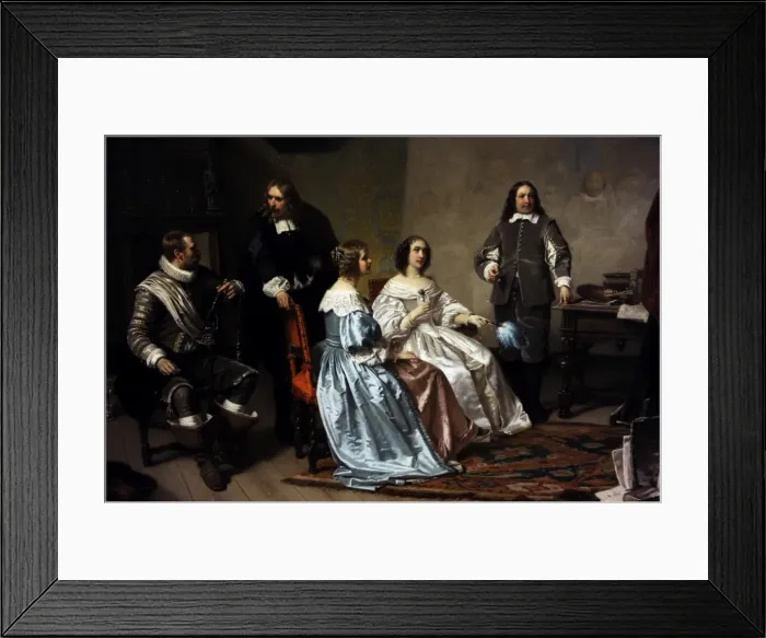 Framed Print : Princess of Orange visiting the workshop of Bartholomeus van Framed Print : Princess of Orange visiting the workshop of Bartholomeus van