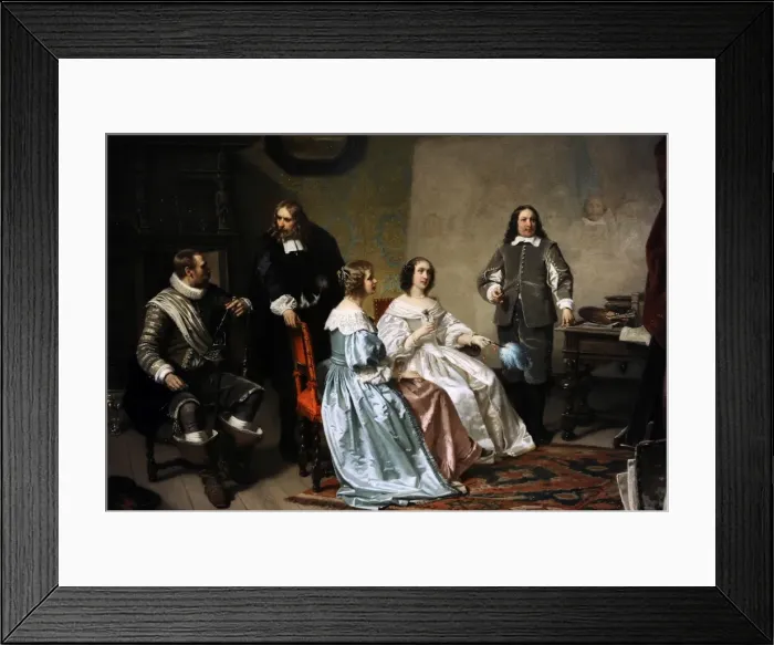 Framed Print : Princess of Orange visiting the workshop of Bartholomeus van Framed Print : Princess of Orange visiting the workshop of Bartholomeus van