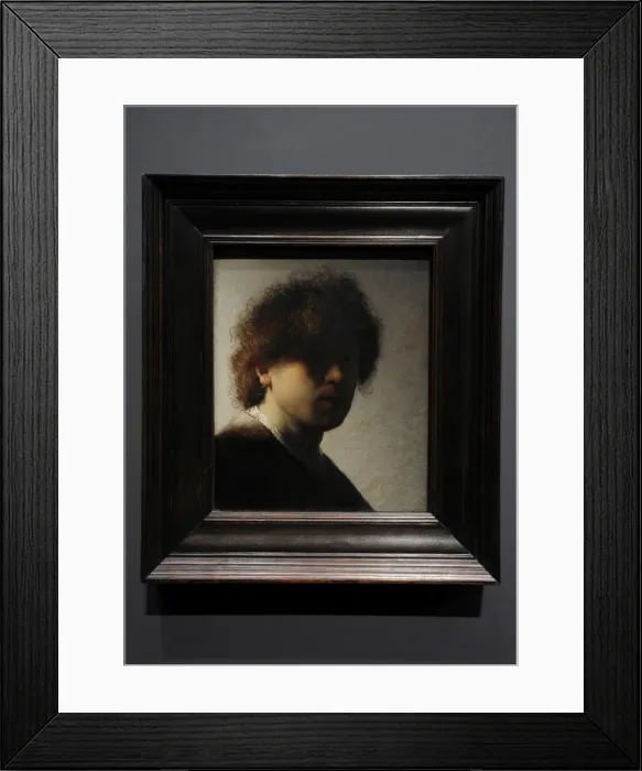 Framed Print : Self-portrait, 1628, by Rembrandt Harmenszoon van Rijn (1606 Framed Print : Self-portrait, 1628, by Rembrandt Harmenszoon van Rijn (1606