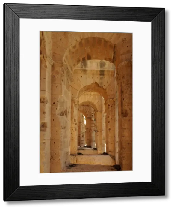 Framed Print : Tunisia. Roman Art. Amphitheatre of Djem. Gallery Framed Print : Tunisia. Roman Art. Amphitheatre of Djem. Gallery