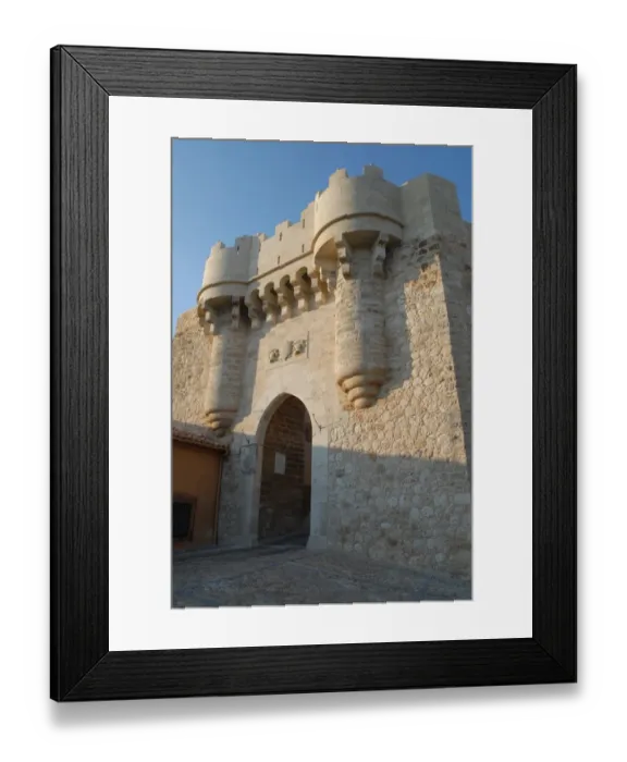 Framed Print : Spain. Castile-La Mancha. Hita. St. Marys Gate. 15th centur Framed Print : Spain. Castile-La Mancha. Hita. St. Marys Gate. 15th centur