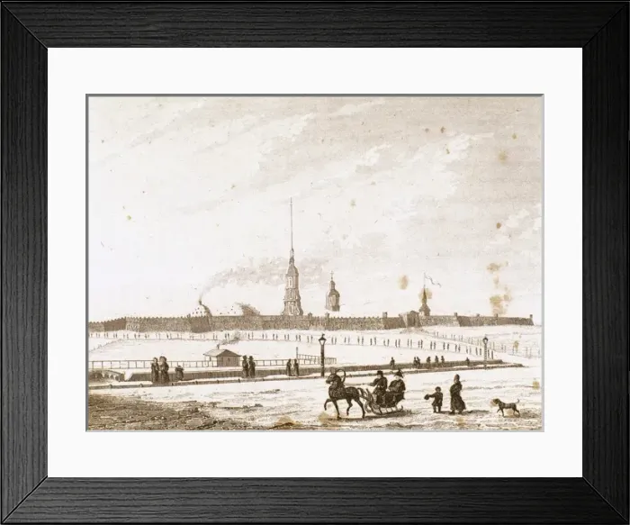Framed Print : 18th century. Russia. St. Petersburg. Peter and Paul Fortres Framed Print : 18th century. Russia. St. Petersburg. Peter and Paul Fortres