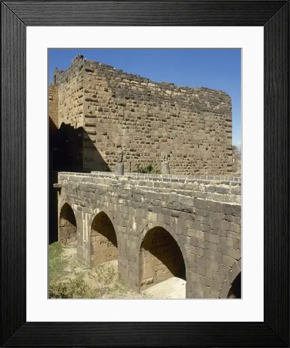 Framed Print : Syria. Bosra. A View of the citadel. The theater is located Framed Print : Syria. Bosra. A View of the citadel. The theater is located