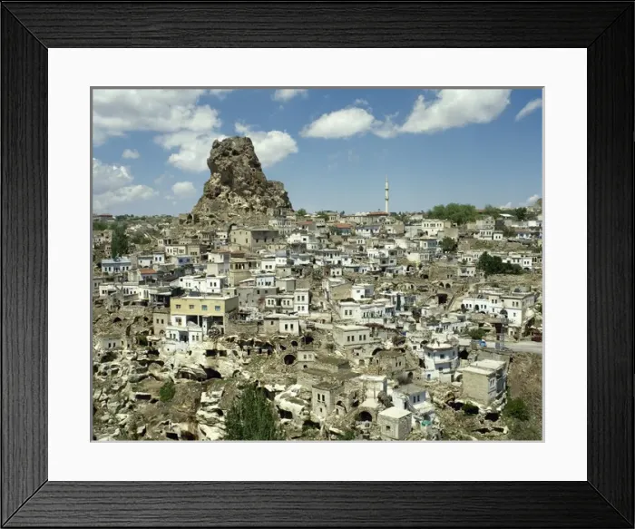 Framed Print : Turkey. Cappadocia. Ortahisar with castle. Central Anatolia Framed Print : Turkey. Cappadocia. Ortahisar with castle. Central Anatolia