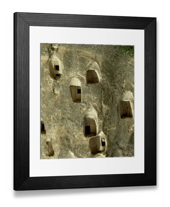 Framed Print : Turkey. Cappadocia. Uchisar. Cave house. Central Anatolia. D Framed Print : Turkey. Cappadocia. Uchisar. Cave house. Central Anatolia. D
