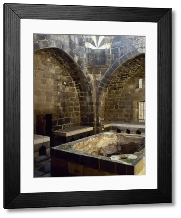 Framed Print : Syria. Bosra. Hammab Manshak. Old public baths. 14th century