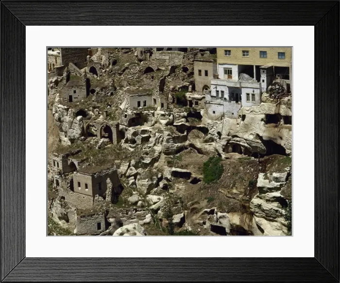 Framed Print : Turkey. Cappadocia. The town Ortahisar with castle. Central Framed Print : Turkey. Cappadocia. The town Ortahisar with castle. Central