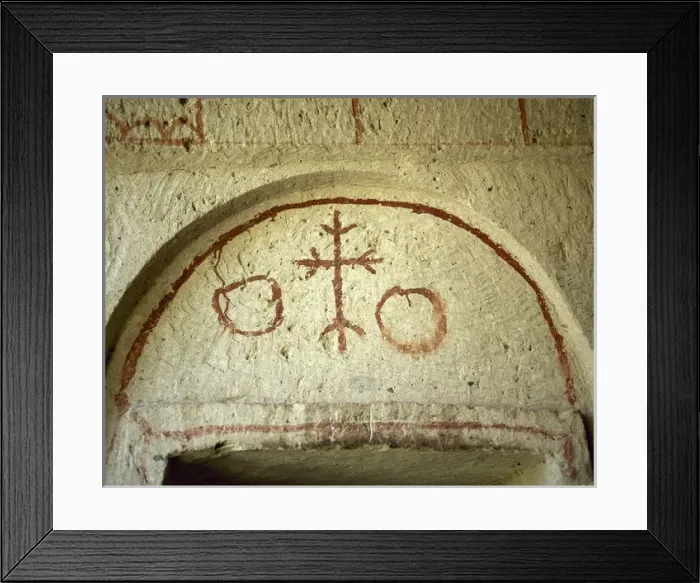 Framed Print : Turkey. Goreme National Park. Troglodyte church. Painting Framed Print : Turkey. Goreme National Park. Troglodyte church. Painting