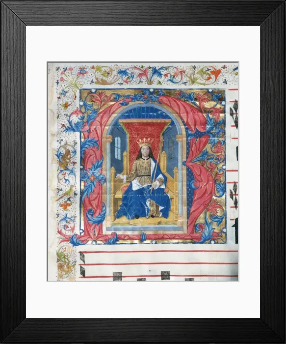 Framed Print : Choirbook number 5. Gregorian chant. 15th. century. Christ t Framed Print : Choirbook number 5. Gregorian chant. 15th. century. Christ t