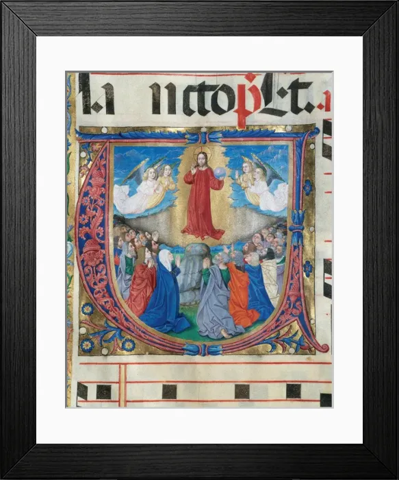 Framed Print : Choirbook number 7. Gregorian chant. 15th. century. The Asce Framed Print : Choirbook number 7. Gregorian chant. 15th. century. The Asce