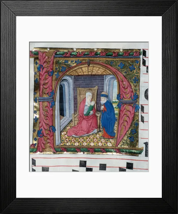 Framed Print : Choirbook number 9. Gregorian chant. 15th. century. The Virg Framed Print : Choirbook number 9. Gregorian chant. 15th. century. The Virg