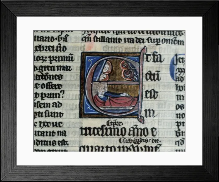 Framed Print : Sacra Biblia Cum Glosa. 14th century. The prophet Ezekiel Framed Print : Sacra Biblia Cum Glosa. 14th century. The prophet Ezekiel