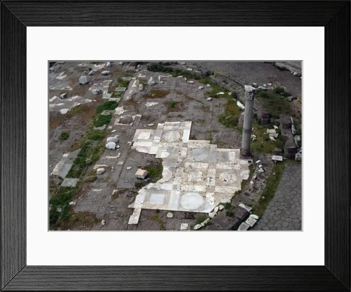 Framed Print : Forum of Trajan (98-108). Trajans Market pavement. Rome Framed Print : Forum of Trajan (98-108). Trajans Market pavement. Rome