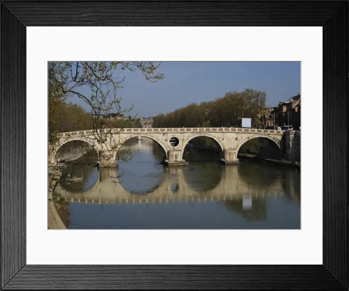 Framed Print : Rome. Sisto Bridge on the river Tiber Framed Print : Rome. Sisto Bridge on the river Tiber