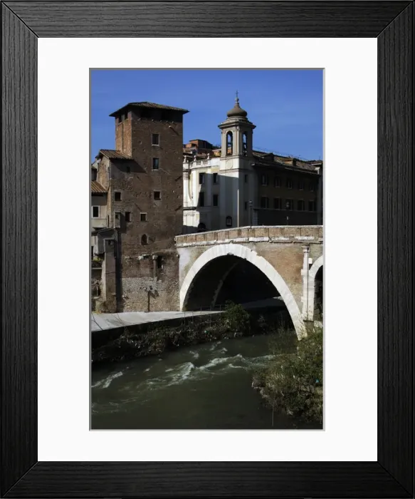 Framed Print : Italy. Rome. Pons Fabricius. 62 BC Framed Print : Italy. Rome. Pons Fabricius. 62 BC