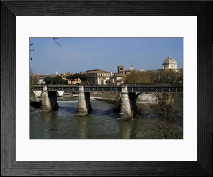 Framed Print : Italy. Rome. Palatine Bridge, 1886-1890. By Angelo Vescovali