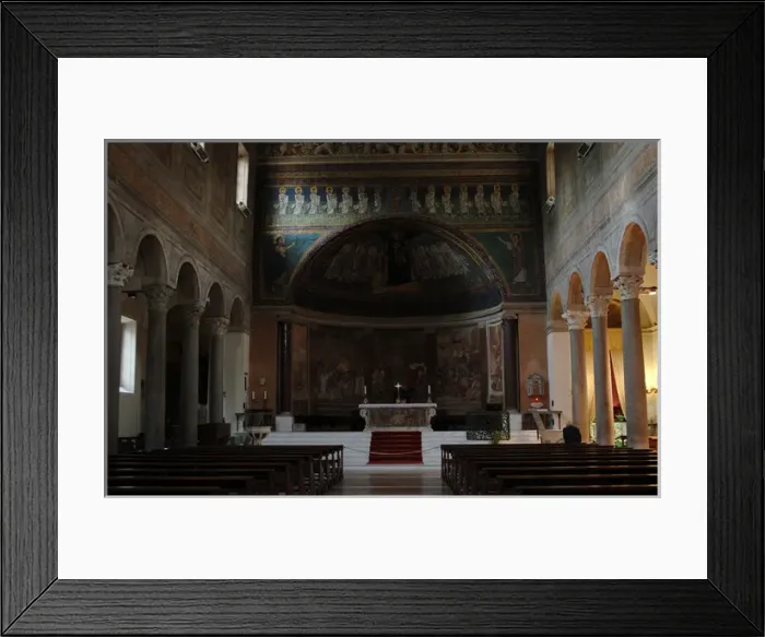 Framed Print : Italy. Rome. Basilica of Santa Maria in Domnica. Interior wi Framed Print : Italy. Rome. Basilica of Santa Maria in Domnica. Interior wi