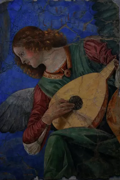 Angel playing a lute, Melozzo da Forli