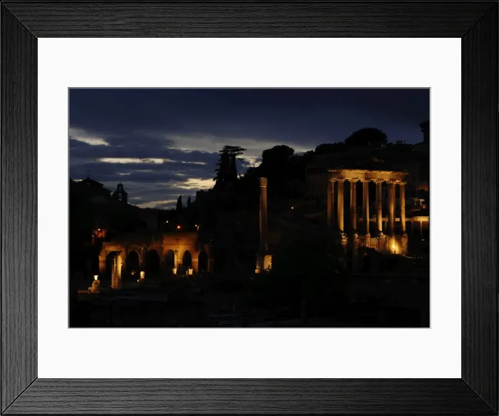 Framed Print : Rome. Night view of the Roman Forum Framed Print : Rome. Night view of the Roman Forum