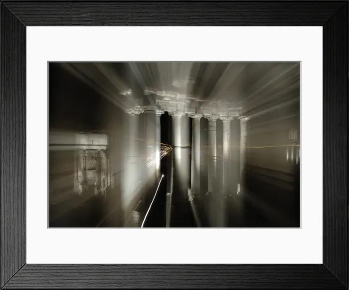 Framed Print : Rome. Roman Forum. Effects of lights in the Temple of Saturn Framed Print : Rome. Roman Forum. Effects of lights in the Temple of Saturn