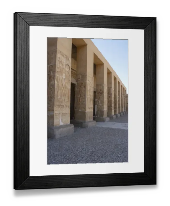 Framed Print : Egyptian Art. Temple of Seti I at Abydos. Facade. Detail. Pi Framed Print : Egyptian Art. Temple of Seti I at Abydos. Facade. Detail. Pi