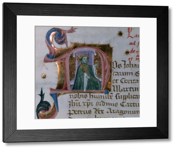 Framed Print : John I (1350-1396). King of Aragon (1387-1396). Miniature. D Framed Print : John I (1350-1396). King of Aragon (1387-1396). Miniature. D
