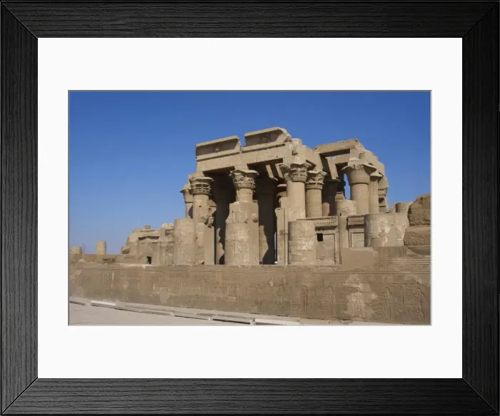 Framed Print : Egyptian Art. Temple of Kom Ombo. Papyrus columns Framed Print : Egyptian Art. Temple of Kom Ombo. Papyrus columns