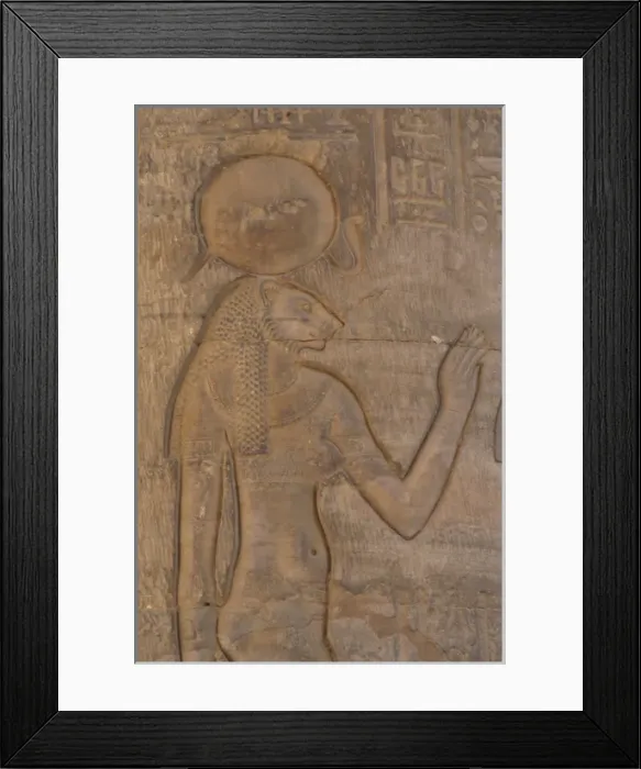 Framed Print : Egyptian Art. Temple of Kom Ombo. Sekhmet, the lion-headed g Framed Print : Egyptian Art. Temple of Kom Ombo. Sekhmet, the lion-headed g