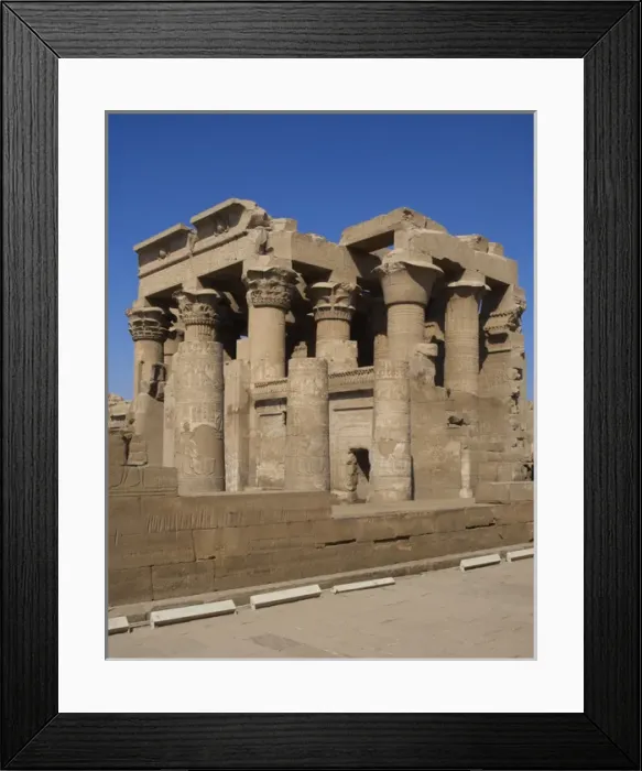Framed Print : Egyptian Art. Temple of Kom Ombo. Papyrus columns Framed Print : Egyptian Art. Temple of Kom Ombo. Papyrus columns