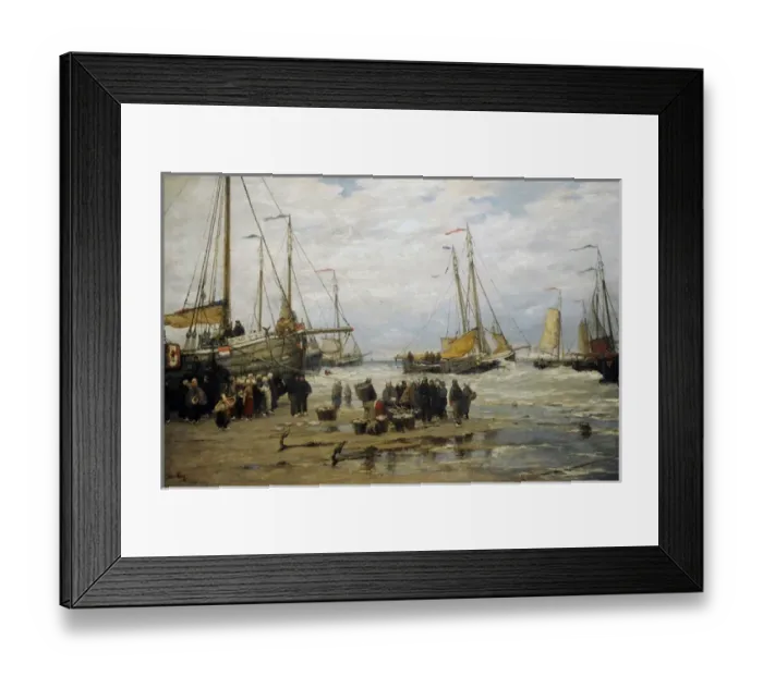 Framed Print : Fishing Pinks in Breaking Waves, c. 1875-1885, by Hendrik Wi Framed Print : Fishing Pinks in Breaking Waves, c. 1875-1885, by Hendrik Wi