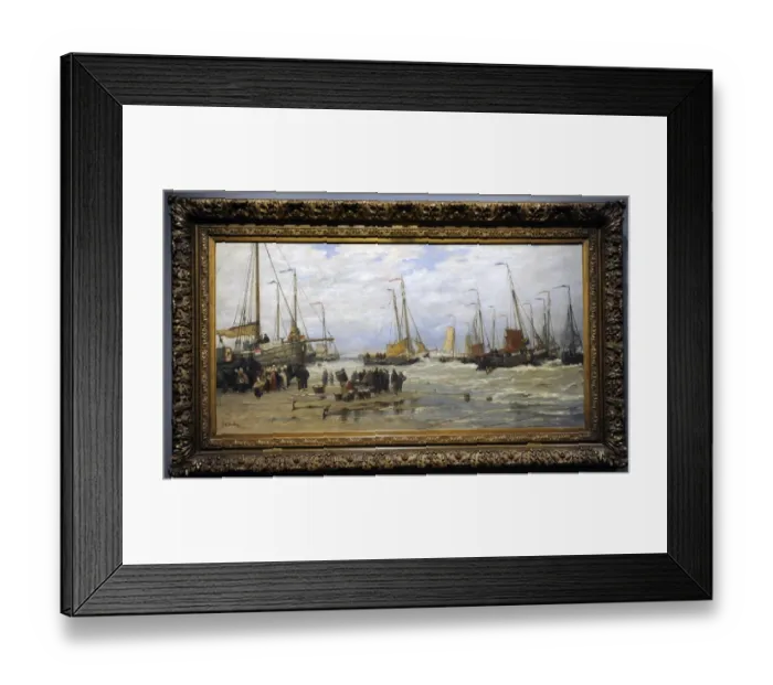 Framed Print : Fishing Pinks in Breaking Waves, c. 1875-1885, by Hendrik Wi Framed Print : Fishing Pinks in Breaking Waves, c. 1875-1885, by Hendrik Wi