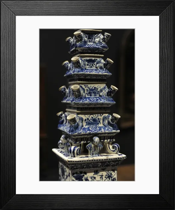 Framed Print : Pair of Flower Pyramids, c. 1710-1720, by Lambertus van Eenh Framed Print : Pair of Flower Pyramids, c. 1710-1720, by Lambertus van Eenh
