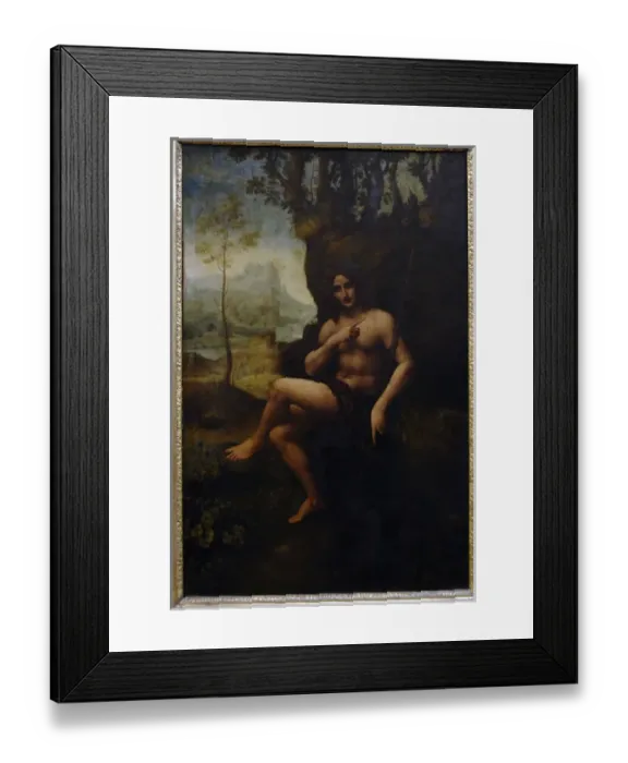 Framed Print : Leonardo da Vinci (1452-1519). Italian polymath. St. John th Framed Print : Leonardo da Vinci (1452-1519). Italian polymath. St. John th
