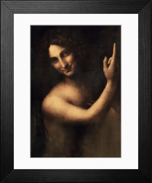 Framed Print : St. John the Baptist by Leonardo da Vinci (1452-1519). 1513-1 Framed Print : St. John the Baptist by Leonardo da Vinci (1452-1519). 1513-1