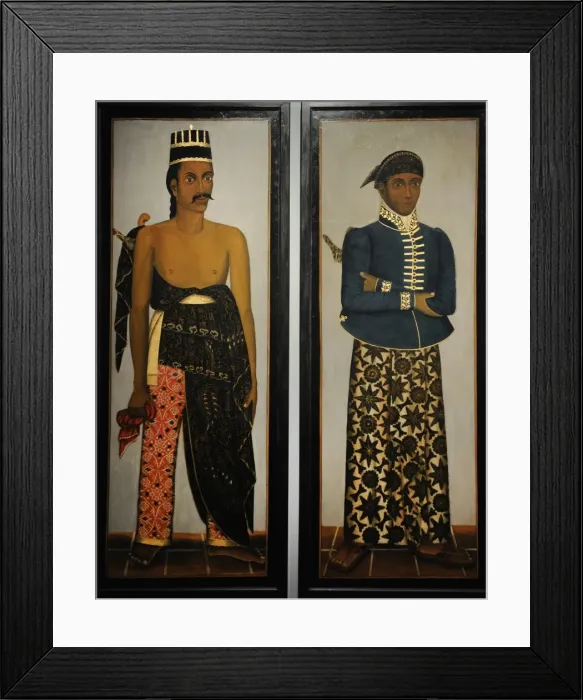 Framed Print : Five Javanese court officials, c. 1820-1870. Anonymous Framed Print : Five Javanese court officials, c. 1820-1870. Anonymous
