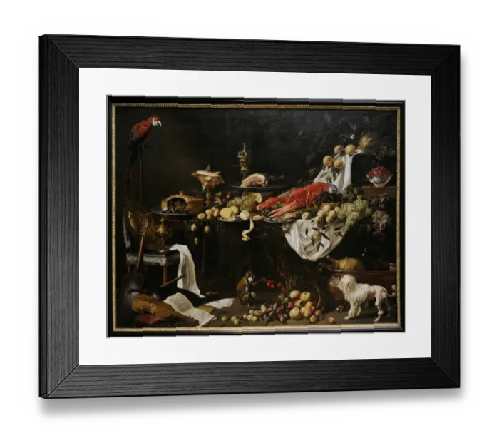Framed Print : Banquet Still Life, 1644, by Adriaen van Utrecht (1599-1651 / Framed Print : Banquet Still Life, 1644, by Adriaen van Utrecht (1599-1651 /