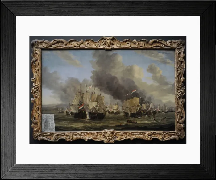 Framed Print : The Battle of Livorno, 1653-1664, by Reinier Nooms, called Z Framed Print : The Battle of Livorno, 1653-1664, by Reinier Nooms, called Z