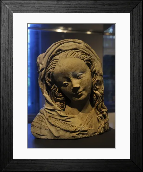 Framed Print : Womans head. Stone. Master of Utrecht Womans Stone Head. 1 Framed Print : Womans head. Stone. Master of Utrecht Womans Stone Head. 1