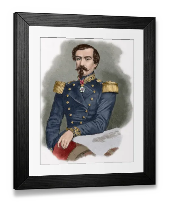 Framed Print : Christophe Leon Louis Juchault de Lamoriciere (1806-1865). C Framed Print : Christophe Leon Louis Juchault de Lamoriciere (1806-1865). C