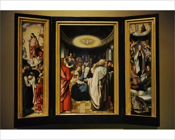 Triptych with Descent of the Holy Spirit. 16th century. Disc